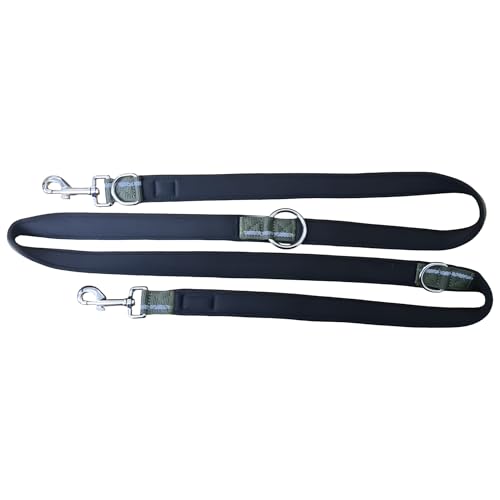 Laisse réglable multi-points CAIRD avec double clip de déclenchement et coutures - 7