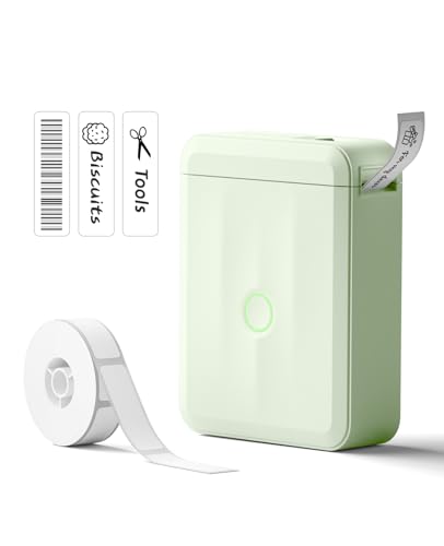 Image of NIIMBOT Label Maker Machine Bluetooth Label Printer for School Home Office Organization, Wireless Mini Labeler D110 Upgraded Version, Label Machine with Label, Green