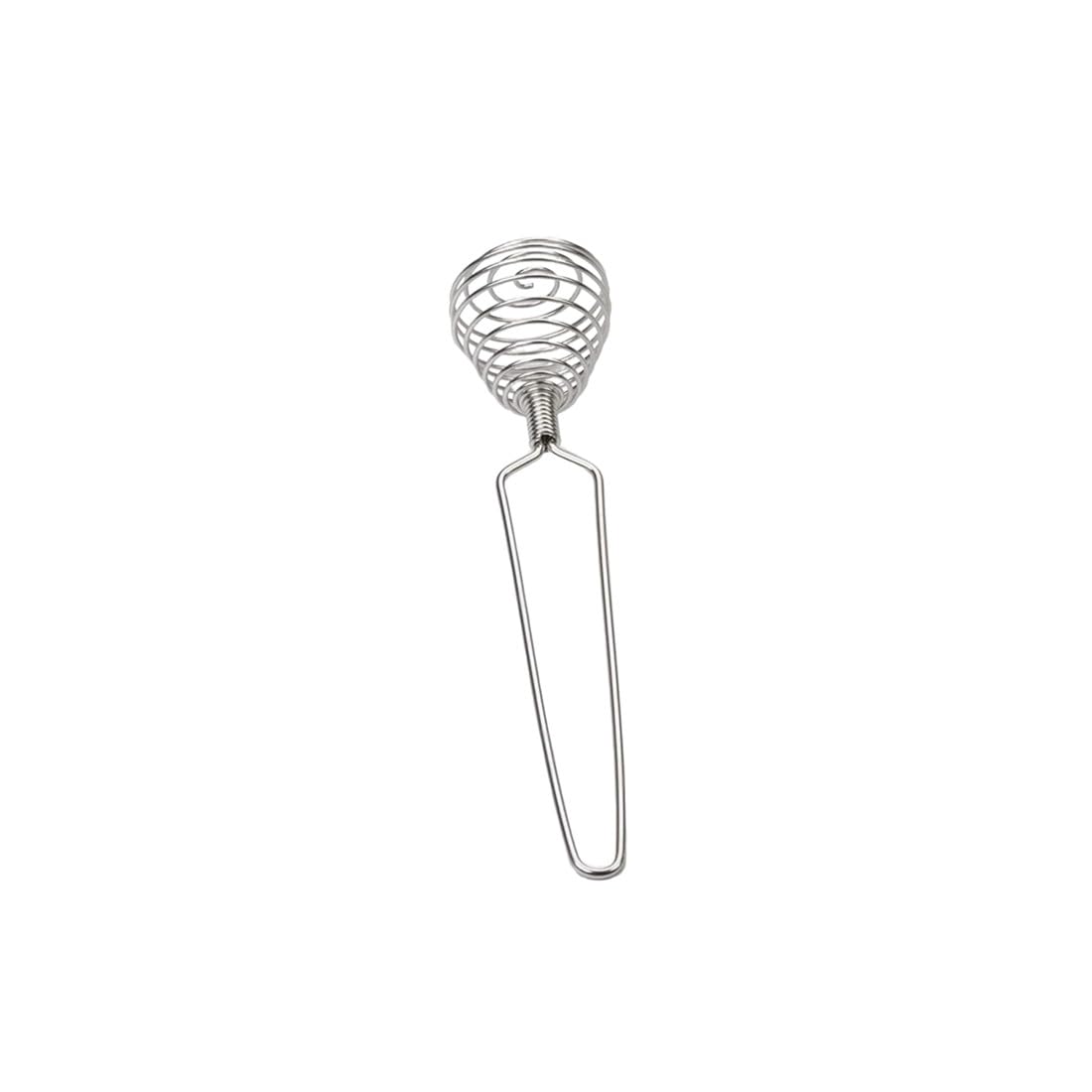 Mini batidor de acero inoxidable plateado francés con resorte, 8.67 pulgadas, batidor de huevos de mano, batidor de huevos, batidor de agitador