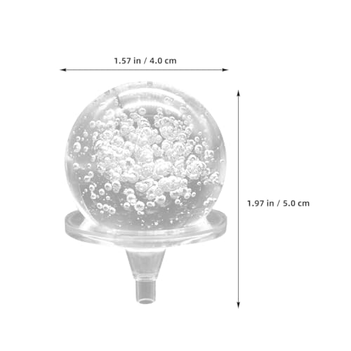 BESPORTBLE 2 Stück Eisgesprungene Kristallkugel Wasserbrunnen, Dekorative Glaskugel Ornamente Wasserbrunnen Feng Shui Kugel Kristallglaskugel Mit Ständer Als Heimbüro Dekoration, 4 * 5cm