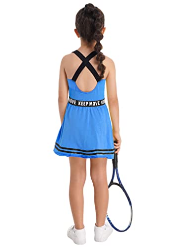 YEAHDOR Kids Girls 2 Pieces Tennis Golf Dress Tracksuit Set Shorts Racerback Tank Tops with Tennis Skirt Skorts2