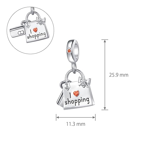 Abalorio de tarjeta de crédito I Love Shopping para pulseras Pandora 4