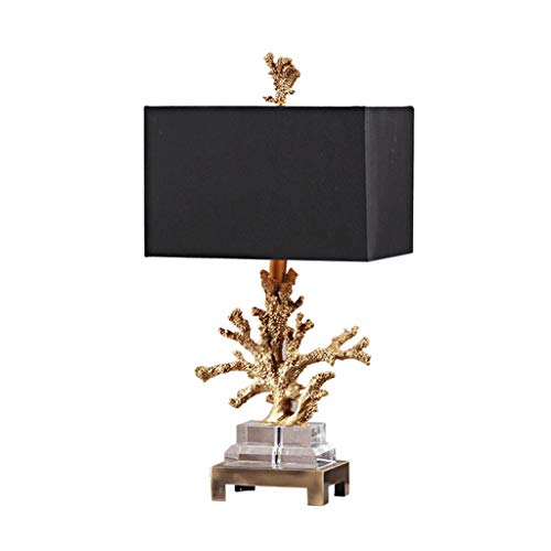 Simple, moderno, creativo, lámpara de mesa de cristal de coral, dormitorio decorativo,...