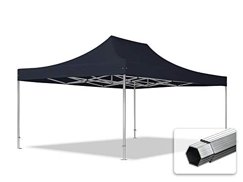 TOOLPORT Gazebo Pieghevole Giardino 3x6m Alluminio Telo Poliestere Idrorepellente Padiglione Mercati Sagre Bianco