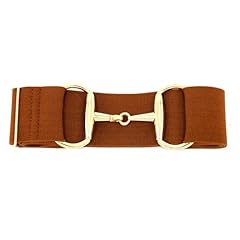 2 Inch Brown Belt Gold Snaffle Buckle