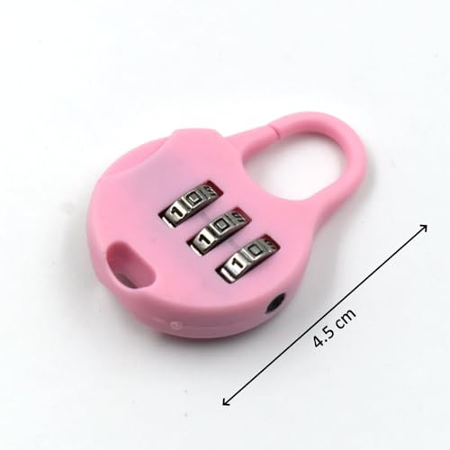 Image of 3-Digit Zipper Lock for Bags & Luggage, Resettable mbination Mini Lock, Secure Anti-Theft Zipper Lock for Travel Suitcase, Backpack, Handbag & Storage