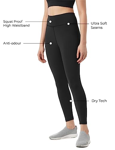 Image of PUMP'D Women's Stretchable Leggings with Back Pocket -Lightweight | Anti-Odor | Squat Proof | Dry Tech | Yoga Pants - Fitness Leggings, Multipurpose Track Pants, Gym Tights, Active Wear Lower