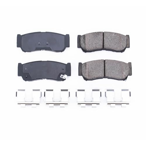 Image of PowerStop Rear Brake Pads for Hyundai Santa Fe 2007-09 - Z17 Ceramic Brake Pads with Installation Hardware, 17-1297