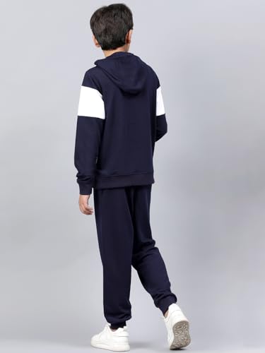 Image of Li'l Tomatoes Boys Fleece Winter Tracksuit Set | Full Sleeve Sweatshirt & Track Pant | Soft & Warm | 7-16 Years