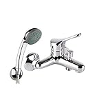 Qualitätsprodukt von ATCO ATCO® Badewannen Armatur Set Handbrause Wanne Mischbatterie Wasserhahn Wannenarmatur Brauseschlauch Einhebel