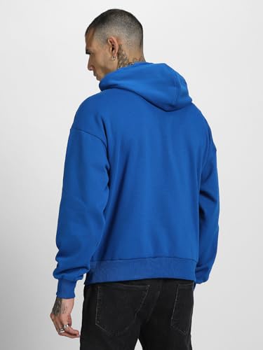Image of Veirdo Cotton Poly Fleece Oversized Hooded Sweatshirt Baggy Fit Stylish Pocket Graphic Printed Hoodie for Men (Available in Sizes: S to 3XL)