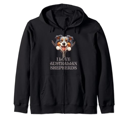 I Love Australian Shepherds Sudadera con Capucha