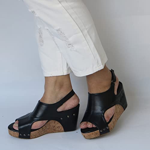 Zbyy Wedge Sandals For Women Platform High Heel Wedge Open Toe Buckle Ankle Strap Casual Summer Dressy Sandals #TOP3
