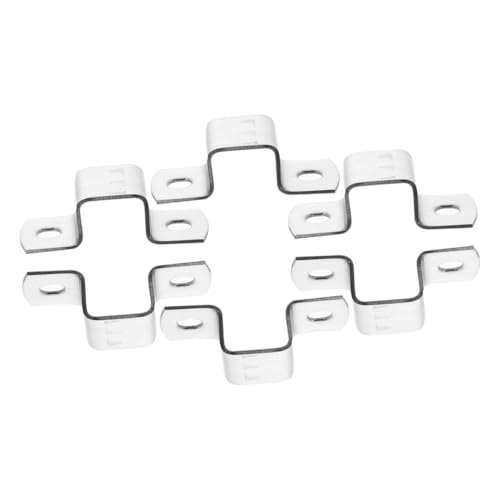 LIFKOME 6 piezas Abrazaderas Acero Inoxidable Clip de Fijación Resistente para Tubos y Tuberías Diseño Ranurado para Sujeción Segura Agua Petróleo y Químicos Instalación Fácil y Duradera