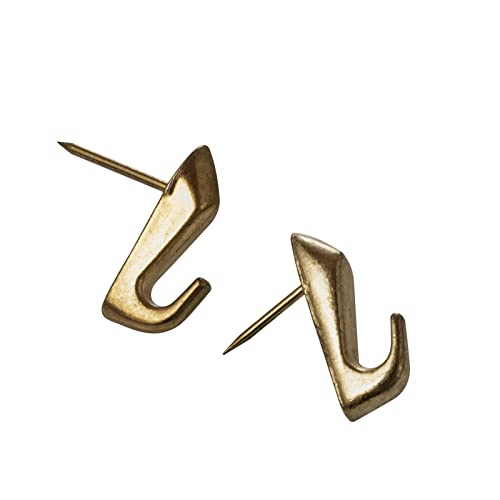 Image of Push Pin Picture Hooks Push Pin Hanger Picture Hanging Nails for Home Office Fabric Wall Wooden,15 Pack (Gold)