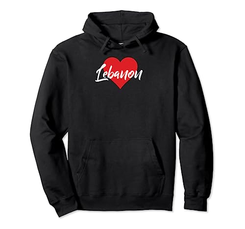 Cosas de recuerdo con la letra «I Love Lebanon Heart» para hombres y mujeres Sudadera con Capucha