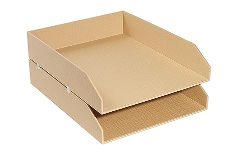 Exacompta - Ref 14602E - 1 Pack Of 2 Officebyme Letter Trays - Beige