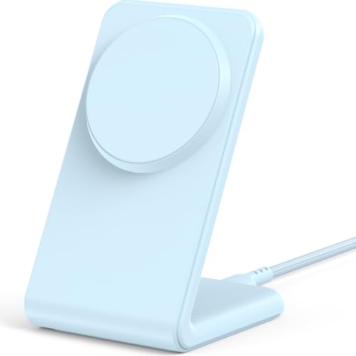 Image of Mag.Safe Charger - Magnetic Wireless Charger for iPhone 12-17, Blue | Fast Charging | Magnetic iPhone Charging | for iPhone Charger Stand
