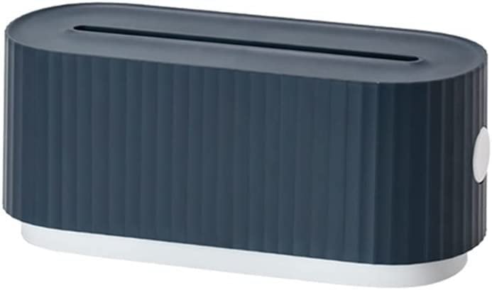Caja organizadora de cables con soporte para teléfono y cubierta para cables, color blanco