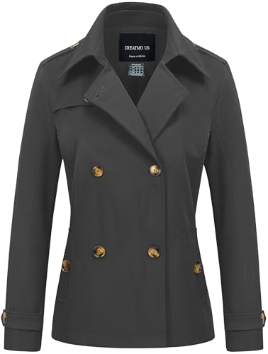 Image of CREATMO US Trench Coat Womens Waterproof Women