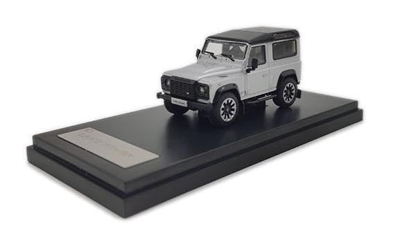 Defender 90 Works V8 Plateado 1/64 Modelo Diecast miniatura 1