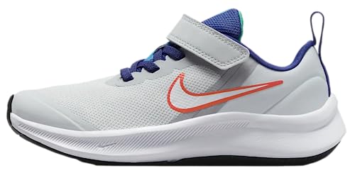 Nike Tênis de corrida infantil unissex Star Runner 3 pré-escolar, Platina pura/branco/crms, 3 Little