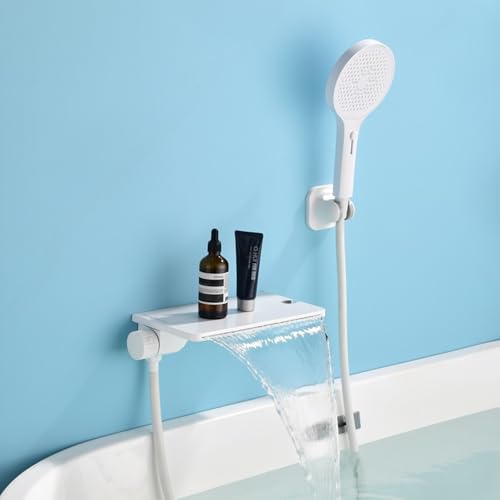 Mitigeur cascade pour baignoire blanc MOCHAMIK à levier unique précis