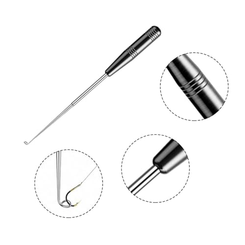 Lotsdonxia 2-Piece Stainless Steel Fishing Hook Removal Set with Disgorger Tool and Protective Storage Tube Durable Portable for Catch and Release (Black) - Image 3