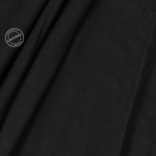 Image of Premium Cotton Flex Fabric for Sewing & Dressmaking | Soft, Breathable, Durable Material | Ideal for Kurtis, Shirts, Dresses, Home Decor & Crafts (Black, 1 Meter)