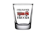 Rogue River Tactical Funny Firefighter Shot Glass Gift for Firefighters - Play With Fire Trucks