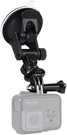 PULUZ Suction Cup Mount for Gopro Car Mount, Adjustable Vehicle Window & Windshield Mount Holder, Compatible with GoPro Hero 12 11 10 9 8 7/Insta360 X3 x2/DJI OSMO Action Camera Mount