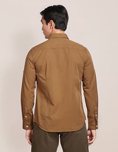 Image of U.S. Polo ASSN. Men Cotton Solid Regular Fit Shirt
