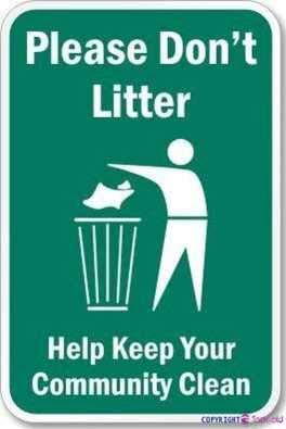 Straßenschild Warnschild "Please Don't Litter, Help Keep Your Community", Metallblechschild, Wandkunst, Dekoration, Sicherheitswarnschilder für Außen- und Innenbereich, Büroschild, 20,3 x 30,5 cm Cover