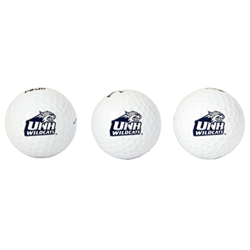 Desert Cactus University of New Hampshire Golf Balls 3 Pack – UNH Wildcats Full Color Three – Officially Licensed Sport Team Accessory (Design A)