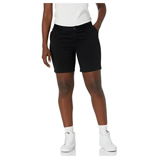 Amazon Essentials - Pantalón corto estilo chino, entrepierna 17,78 cm, para mujer, Negro, US 20 (EU 3XL)