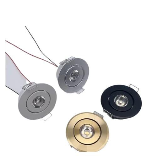 eufeifeiegds LED�X�|�b�g���C�g�V�䃉���v3W 12V DC 24V LED�~�j���ߍ��݃_�E�����C�gDJ DIY���T�C�Y40-45mm�L���r�l�b�g���ߍ���LED�p�l�����C�g(Natural white,SILVER_DC24V)