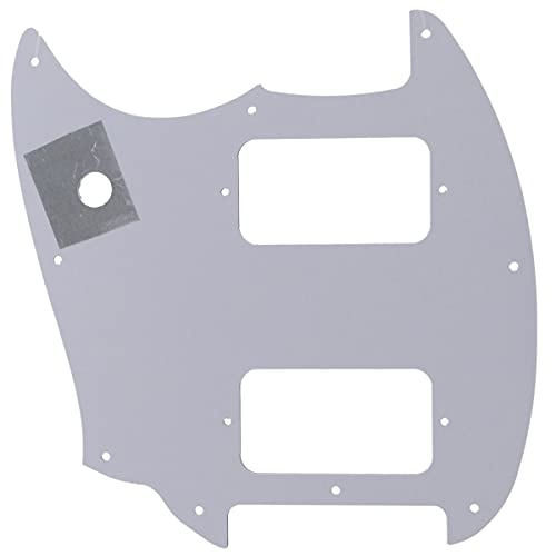 Image of Musiclily Pro 9 Holes Round Corner HH Guitar Pickguard 2 Humbuckers for Squier Bullet Series Mustang Electric Guitar, 4Ply Vintage Tortoise