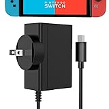 TALK WORKS Nintendo Switch AC to USB-C Wall Charger - 5' Outlet Charging Cable Plug, Charge & Play...
