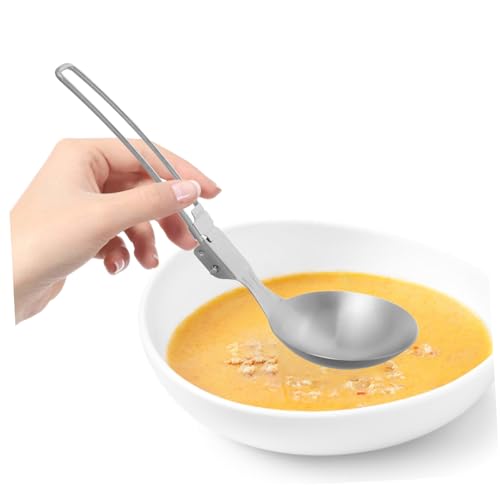 Mipcase Stainless Steel Utensil Set Folding Spoons for Camping Picnic Outdoor Backpack Cutlery - Image 6