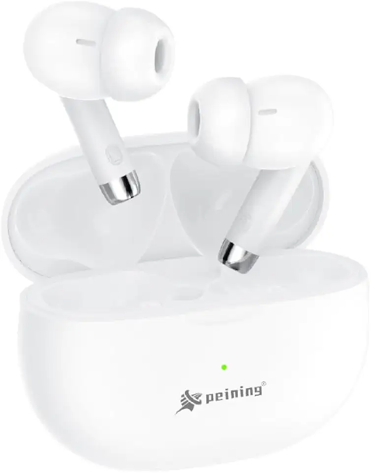 Fone de Ouvido Bluetooth 5.4 Sem Fio TWS – Microfone Embutido, Cancelamento de Ruído, Bateria Longa, IPX4 à Prova D’Água, Design Esportivo Ergonômico, Compatível com iPhone e Android (Branco)