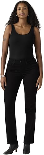 Levi's Women's 314 Shaping Straight Jeans, Black and Black, 32W / 32L