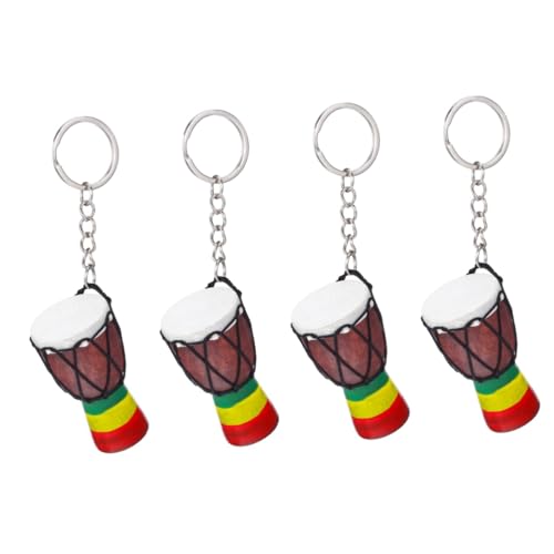 VILLFUL 4 Llaveros De De Mano, Llavero Africano, s Musicales, De, Instrumento Africano, De Djembé, Anillos De, Joyería, Collar Con