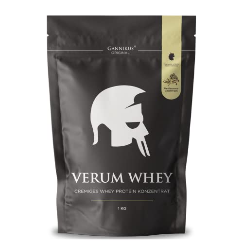 Whey Protein - Vanillecreme - 1 kg - Extra Cremig - Produziert in Deutschland aus regionaler Milch - Eiweißpulver zum Muskelaufbau und Abnehmen - Beutel - Gannikus Original®