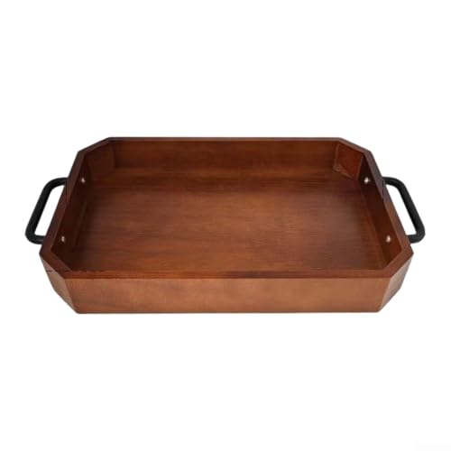 Tabla de servir de madera maciza noble y bandeja octogonal con borde elevado 2
