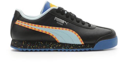 Puma - Juniors Roma Pinball Shoes, Color Puma Black/Aquamarine/Victoria Blue, Size: 7 M US Big Kid