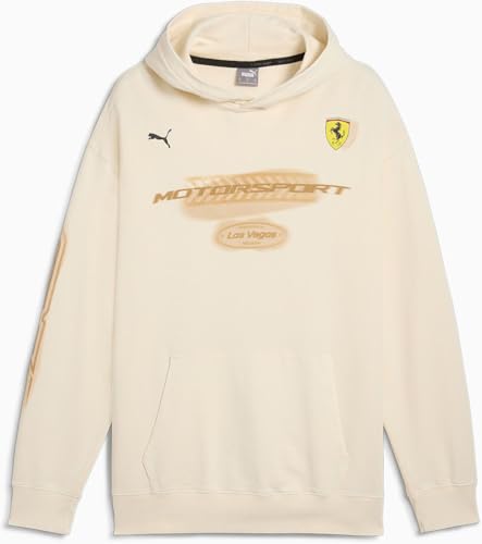 PUMA - Mens Ferrari Race Desert Sun Las Vegas Hoodie, Color Alpine Snow, Size: Medium