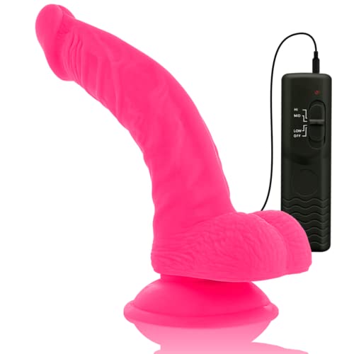DIVERSIA - Flexible Vibrating Dildo 21.5 CM - Pink