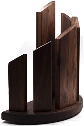 Ceppo/portacoltelli Magnetico In Legno (coltelli Non Inclusi) - Portacoltelli In Legno Di Noce, Rimessaggio Pulito E Ordinato Del Coltello, Portacoltelli Da Cucina In Stile Occidentale