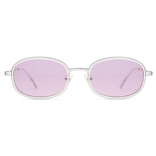 Retro Oval Sunglasses for Women Men Trendy Large Round Y2k Sunnies AP3681