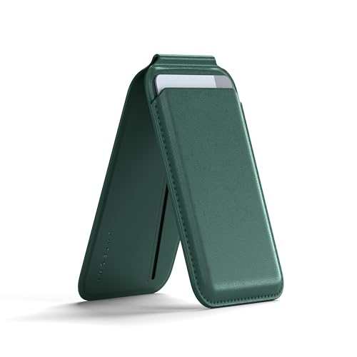 Satechi Magnetic Magsafe Wallet, Double Flap Stand Card Holder, 4 Slots with Front NFC Pass-Through, Adjustable Phone Attachment for iPhone 17/16/15/14/13/12, Travel Accessory - Forest Green by SATECHI - Used condition - CA$50.67